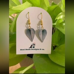 Scindapsus Treubi moonlight Leaf Earrings